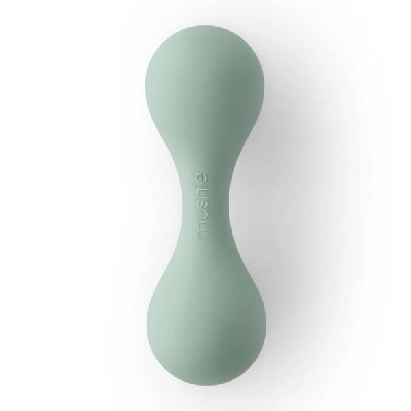 Mushie Silicone Baby Rattle Toy CAMBRIDGE BLUE