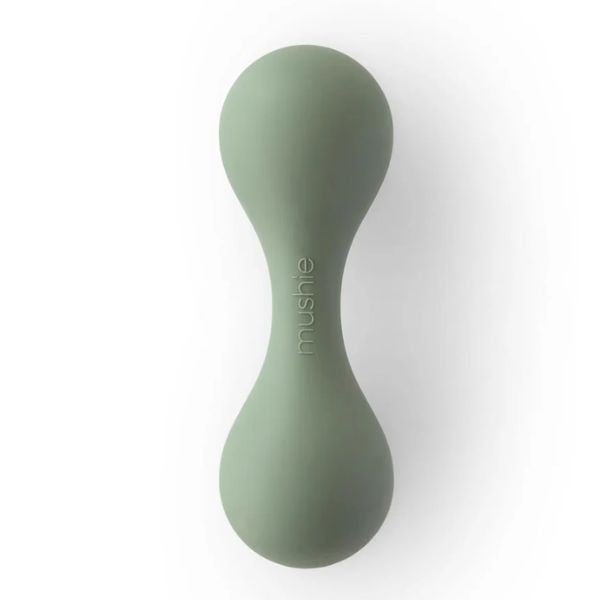 Mushie Silicone Baby Rattle Toy DRIED THYME