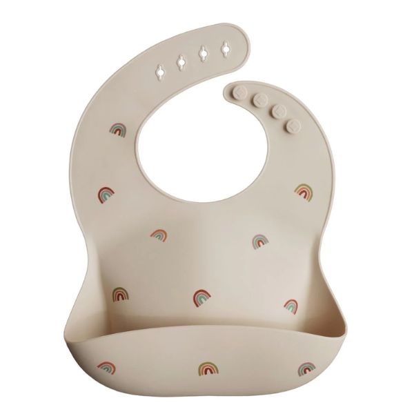 Mushie Silicone Bib RAINBOW