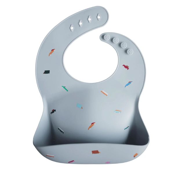 Mushie Silicone Bib RETRO CARS