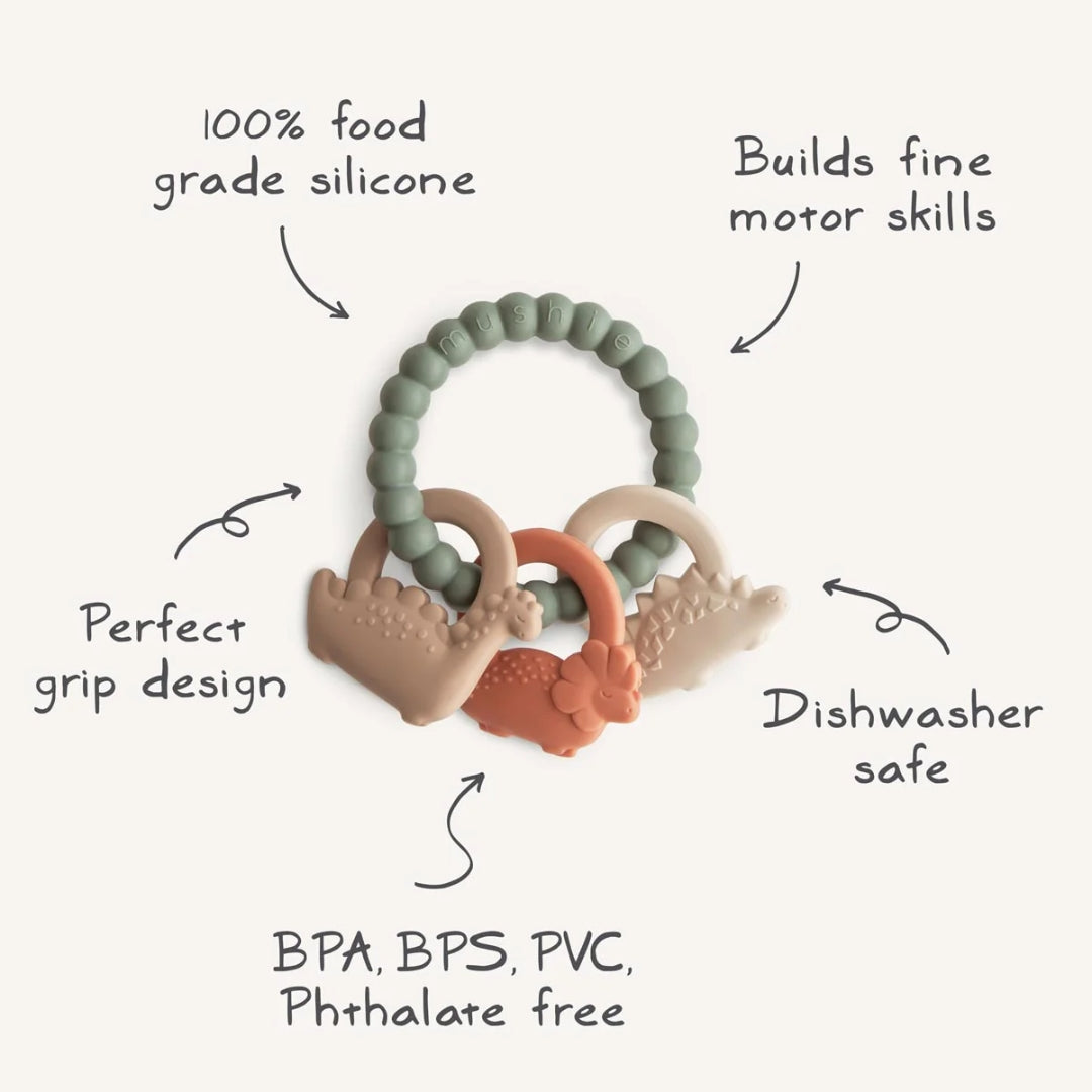 Mushie Teething Rings DINO
