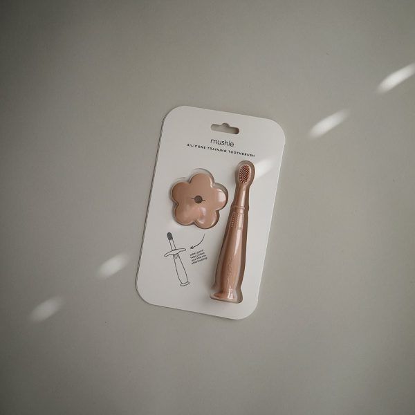 Mushie Training Toothbrush BLUSH