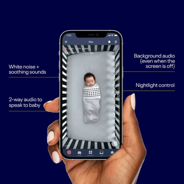 Nanit Pro Baby Monitor & Wall Mount Black + Multi Stand White