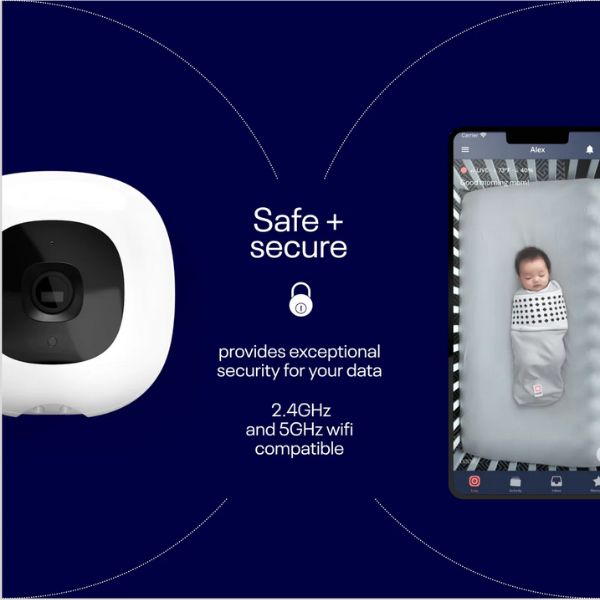 Nanit Pro Baby Monitor & Wall Mount Black + Multi Stand White