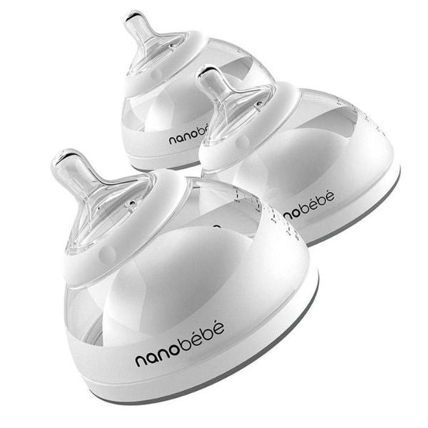 Nanobebe Breastmilk Bottles Grey 3pk