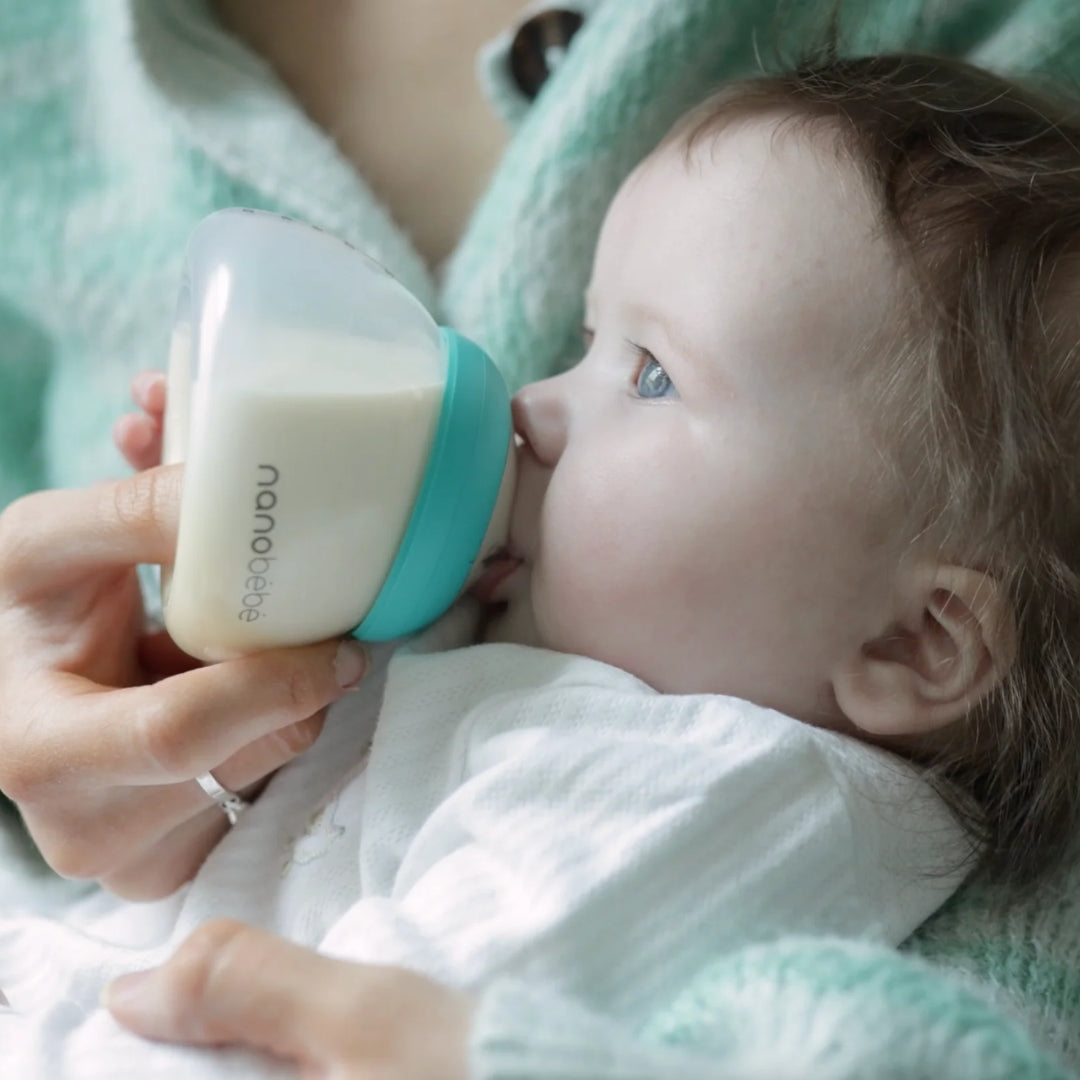 Nanobebe Breastmilk Bottles Gen 2 Teal 3pk