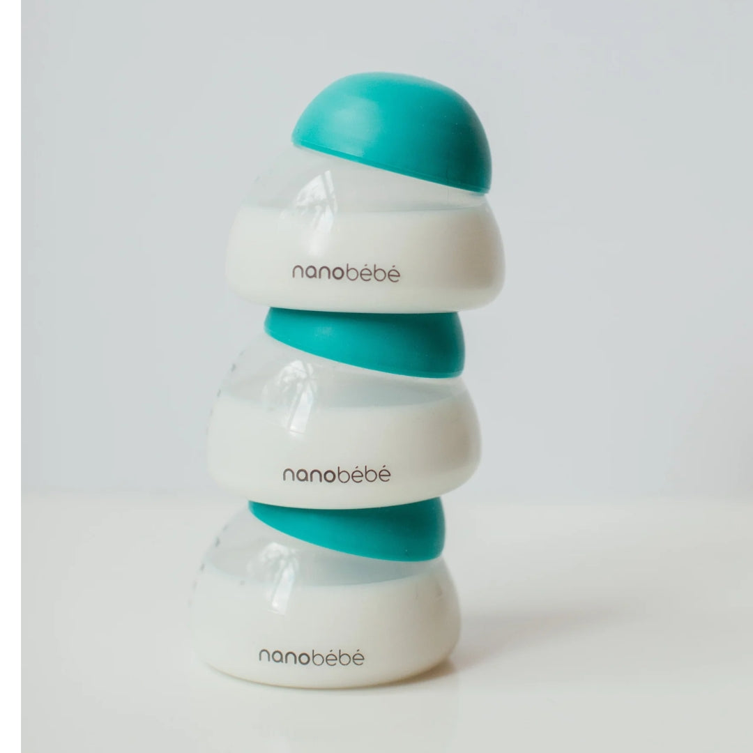 Nanobebe Breastmilk Bottles Gen 2 Teal 3pk