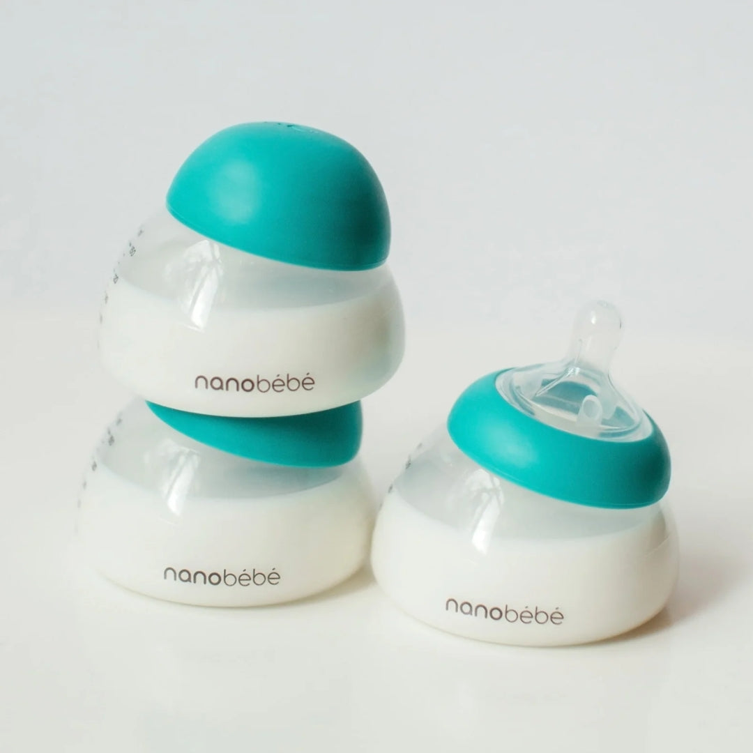 Nanobebe Breastmilk Bottles Gen 2 Teal 3pk