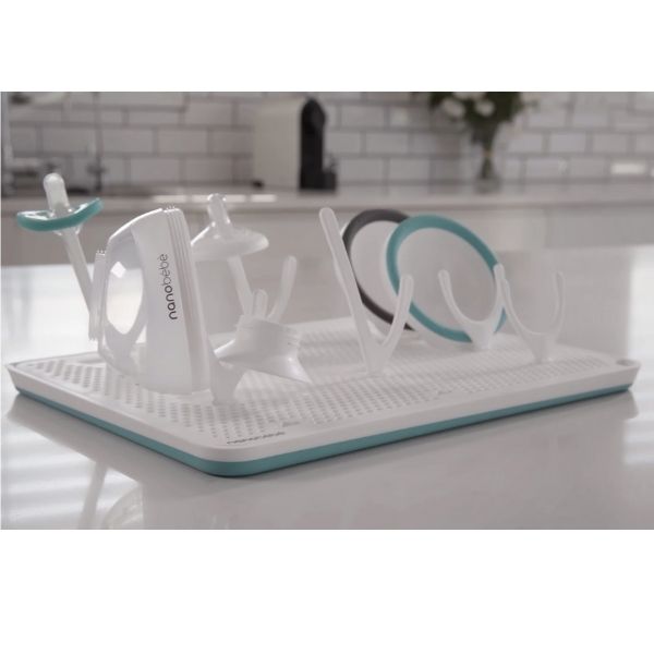 Nanobebe Compact Drying Rack White/Teal