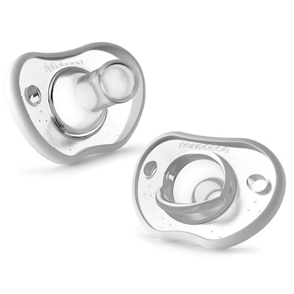 Nanobebe Flexy Pacifier 3m+ White 2pk