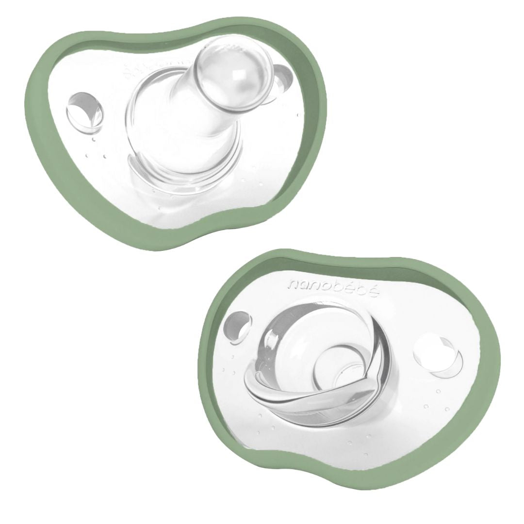 Nanobebe Flexy Pacifier 3m+ Sage 2pk