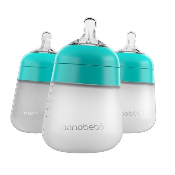 Nanobebe Flexy Silicone Bottles Teal 3pk