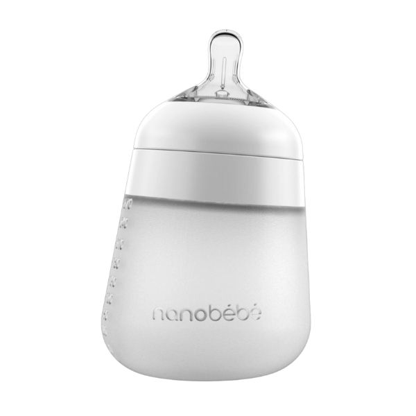 Nanobebe Flexy Silicone Bottle White