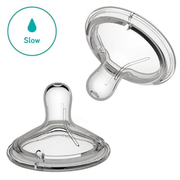 Nanobebe Silicone Teats Slow Flow 2pk