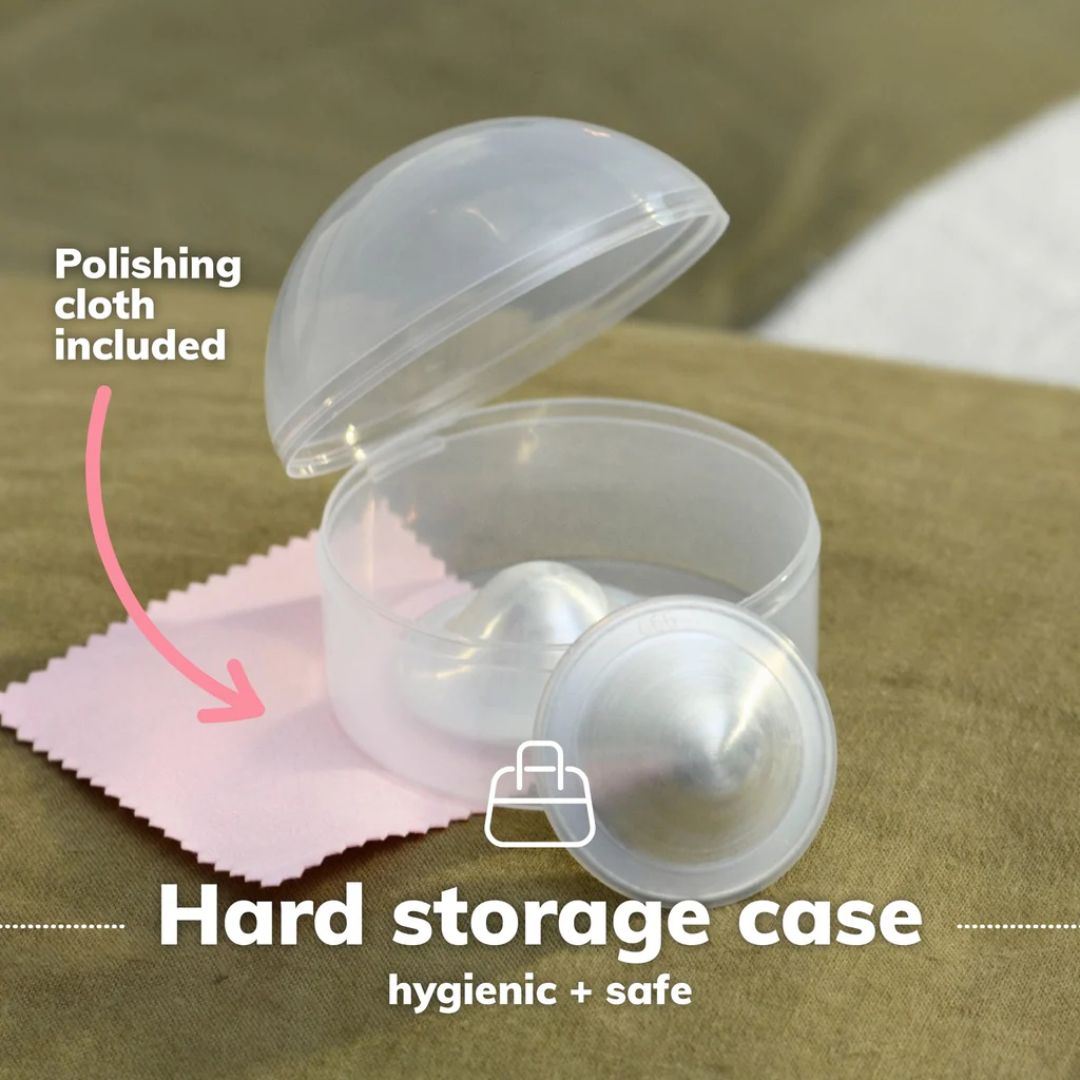 New Beginnings Pure Silver Nipple Cups Large 2pk