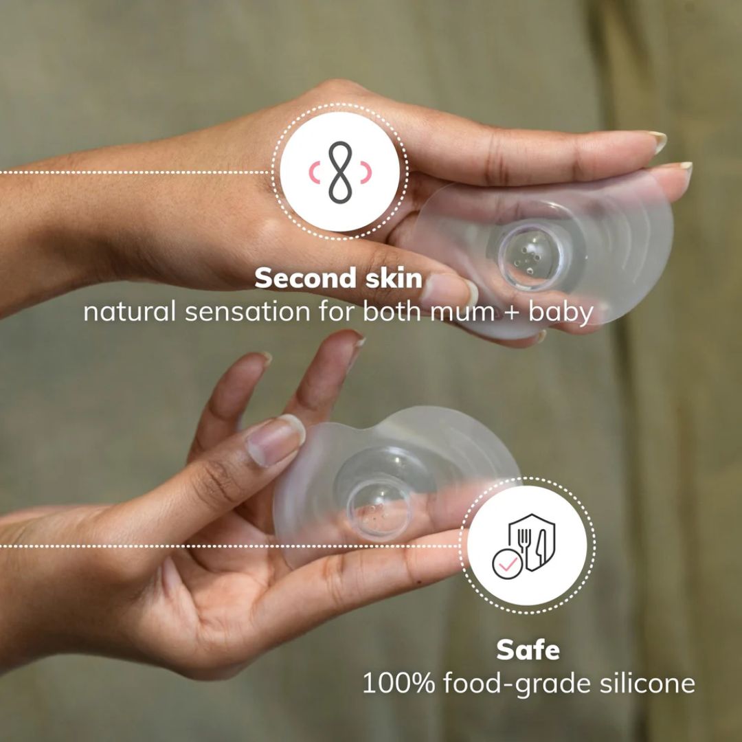 New Beginnings Second Skin Nipple Shields Large 2pk