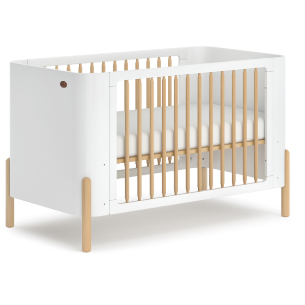 Boori Nova Cot Bed Barley White /Beech + Nova Cot Bed Pocket Spring Mattress