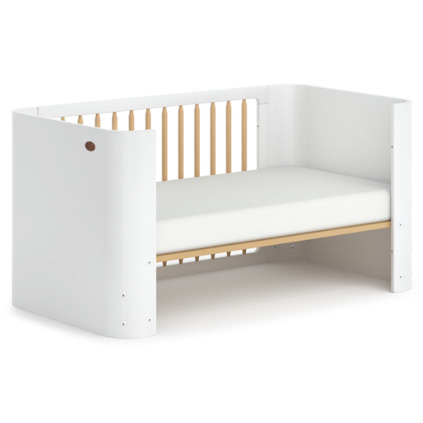 Boori Nova Cot Bed Barley White /Beech + Nova Cot Bed Pocket Spring Mattress