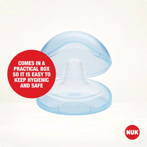 NUK Silicone Nipple Shields with Box Large 2pk
