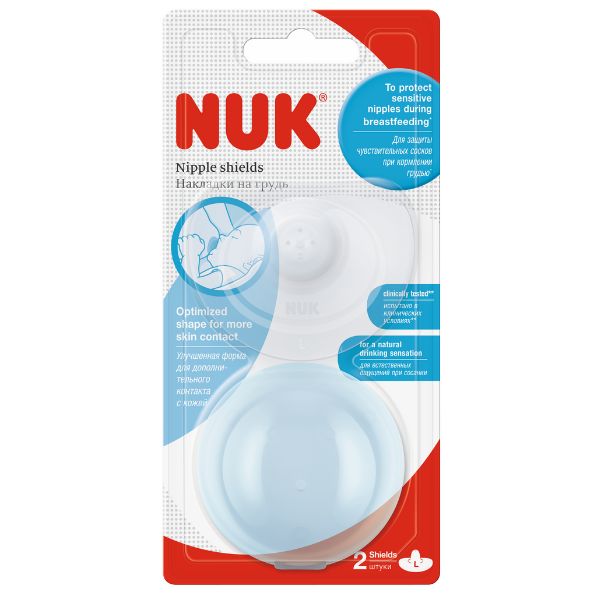 NUK Silicone Nipple Shields with Box Large 2pk