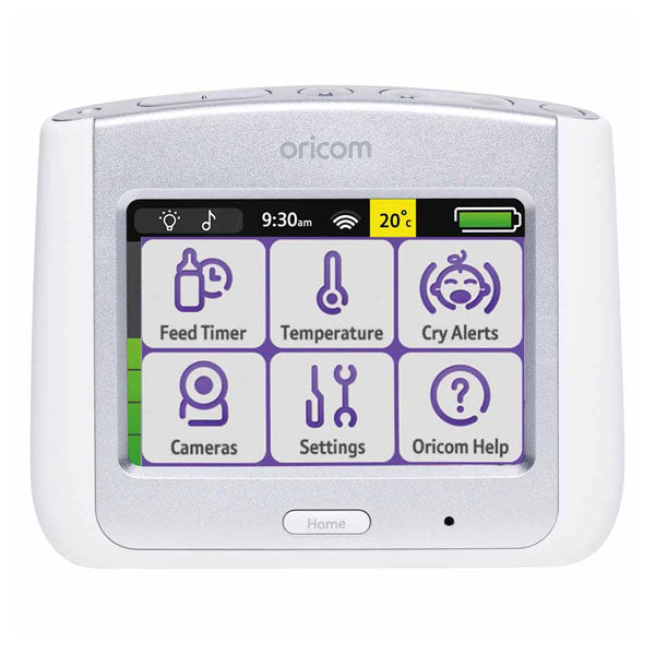 Oricom Secure860 Touchscreen Video Monitor (Silver) + Additional Camera