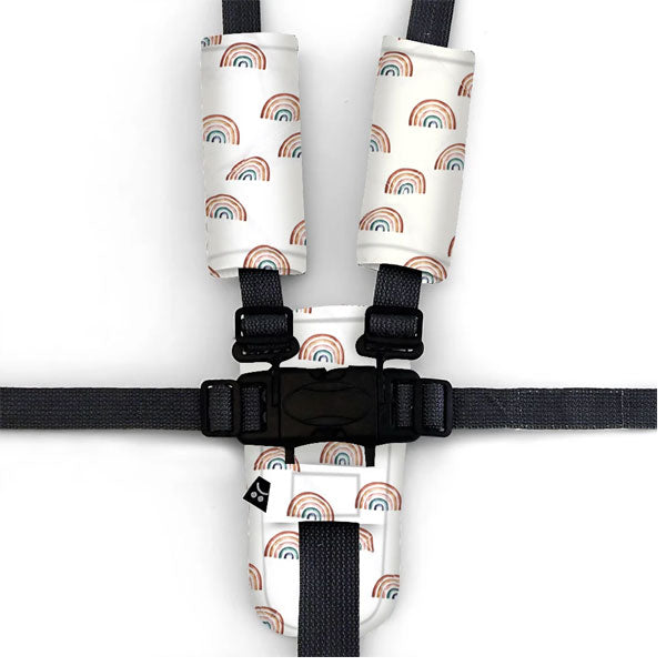 OutlookBaby 3pc Harness Cover Set Rainbows