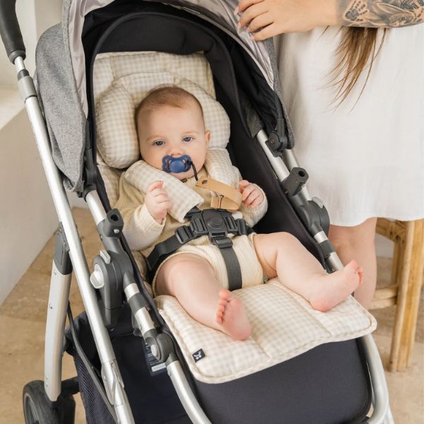 OutlookBaby Head Hugger Wheat Gingham