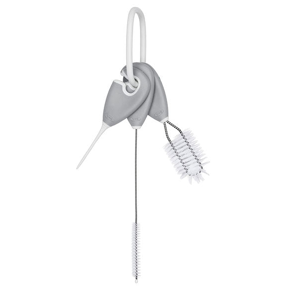 OXO TOT Straw & Sippy Cup Top Cleaning Set Grey