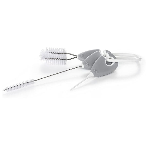 OXO TOT Straw & Sippy Cup Top Cleaning Set Grey