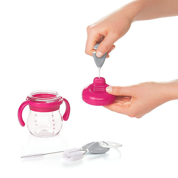 OXO TOT Straw & Sippy Cup Top Cleaning Set Grey