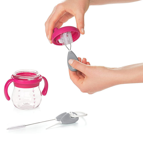 OXO TOT Straw & Sippy Cup Top Cleaning Set Grey