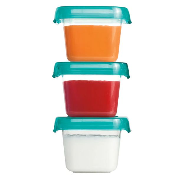 OXO TOT Baby Blocks Freezer Storage Containers 3pc Teal