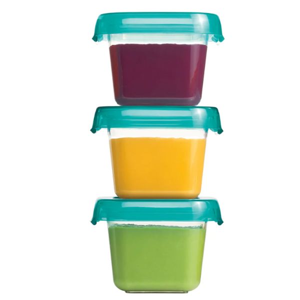 OXO TOT Baby Blocks Freezer Storage Containers 3pc Teal