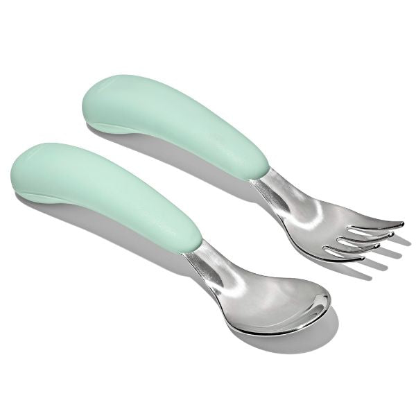 OXO TOT On-The-Go Fork & Spoon Set  Opal