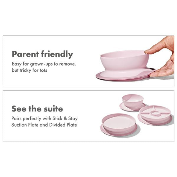 OXO TOT Stick & Stay Suction Bowl Blossom