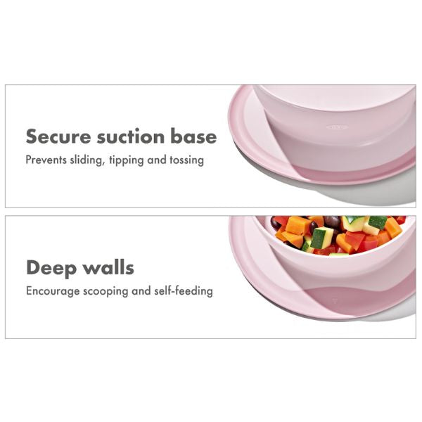 OXO TOT Stick & Stay Suction Bowl Blossom