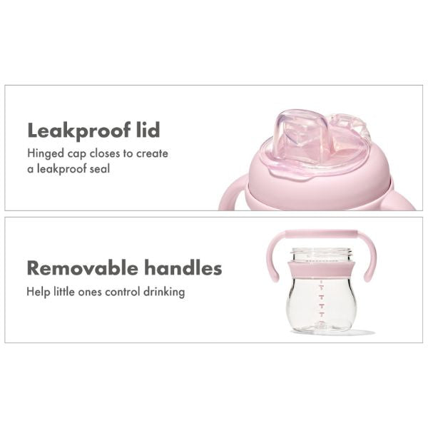 OXO TOT Transitions Soft Spout Sippy Cup With Removable Handles 6oz Blossom