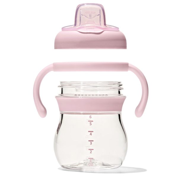 OXO TOT Transitions Soft Spout Sippy Cup With Removable Handles 6oz Blossom