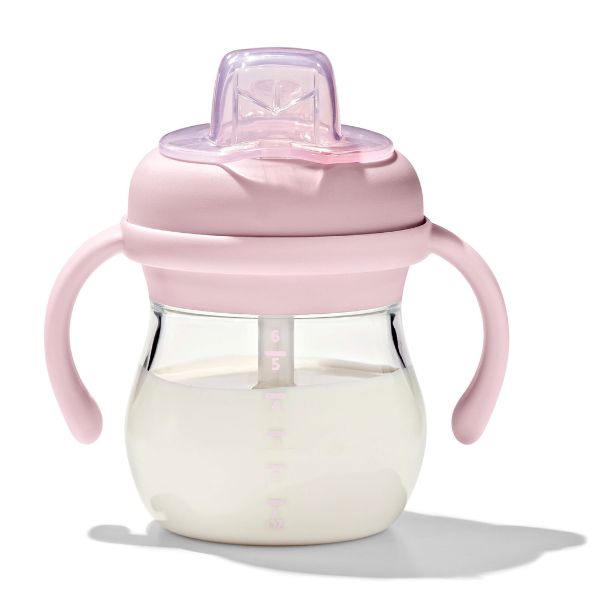 OXO TOT Transitions Soft Spout Sippy Cup With Removable Handles 6oz Blossom