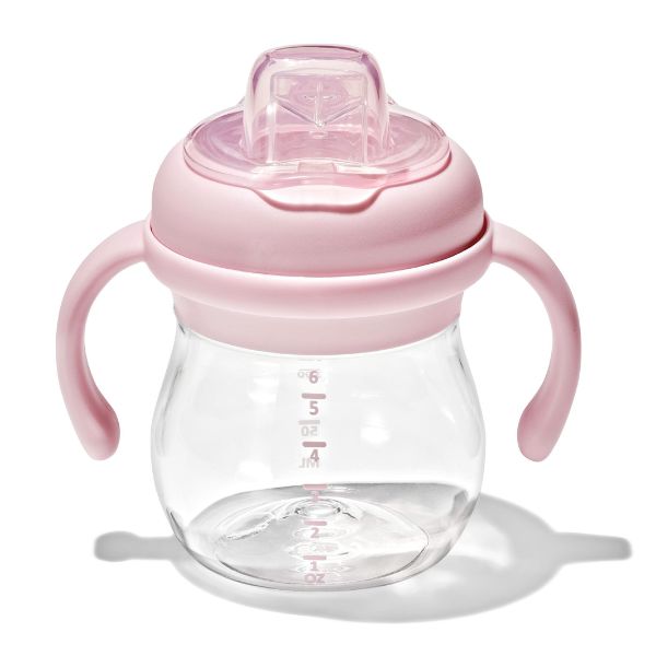 OXO TOT Transitions Soft Spout Sippy Cup With Removable Handles 6oz Blossom