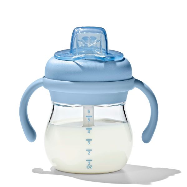 OXO TOT Transitions Soft Spout Sippy Cup With Removable Handles 6oz Dusk