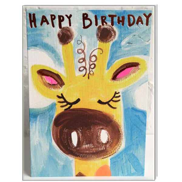 Waterlyn Paper Salad Giraffe Greeting Card