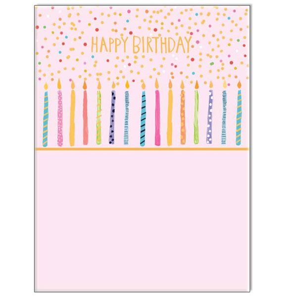 Waterlyn Paper Salad Happy Birthday Candles Greeting Card