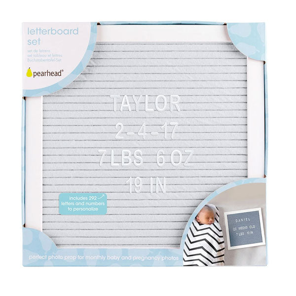 Pearhead Letterboard Set Grey