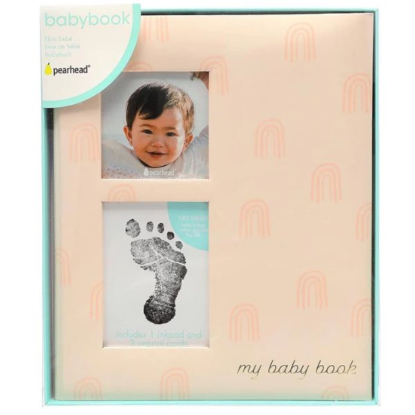 Pearhead Rainbow Babybook Blush