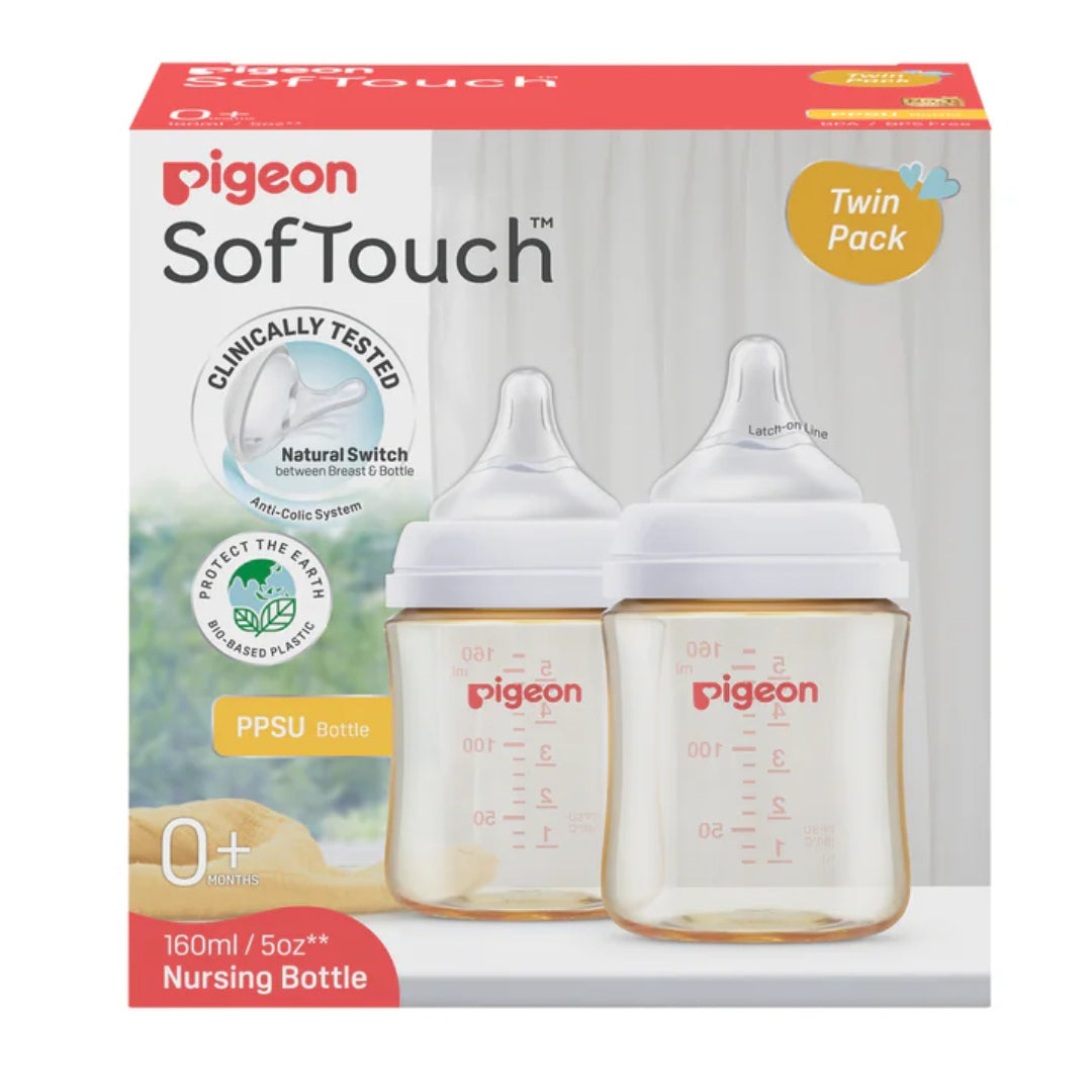 Pigeon Softouch BPP Bottle PPSU 160ml Twin Pack (0m+)