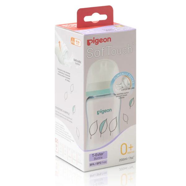 Pigeon Softouch III Bottle T-Ester 200ml Leaf