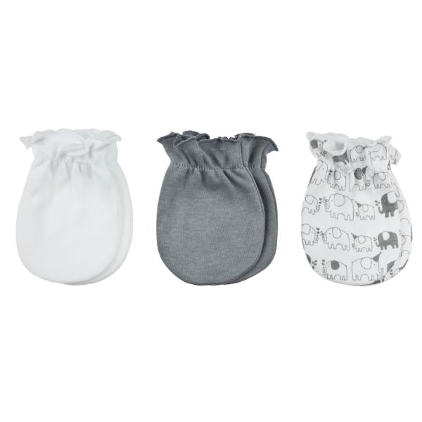 Playette 3pk Fashion Mittens Elephant