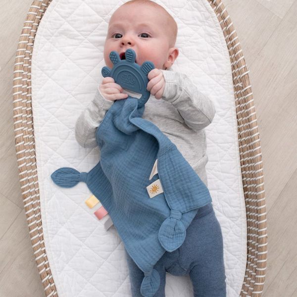 Playground Silicone Comfort Teether Blue