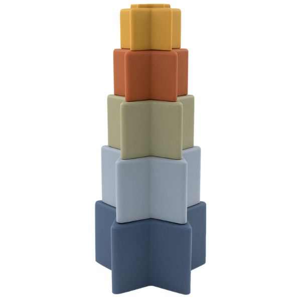 Playground Silicone Nesting Stars Multi Blue